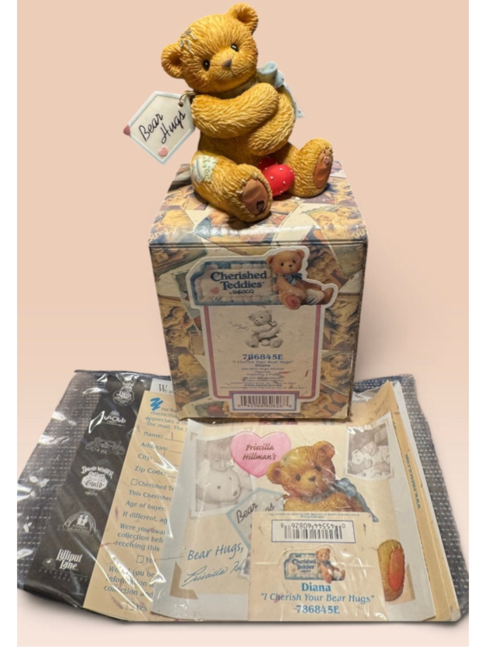 Cherished Teddies Diana Bear Figurine “I Cherish Your Bear Hugs” #786845E
